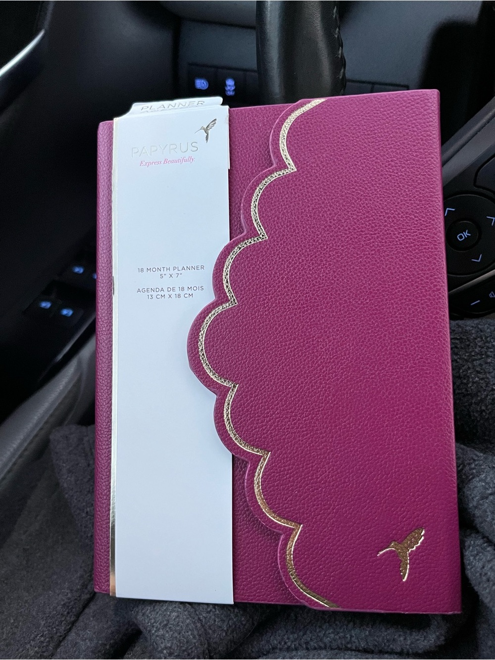 Papyrus Magenta Planner with Gold Foil Scallop
